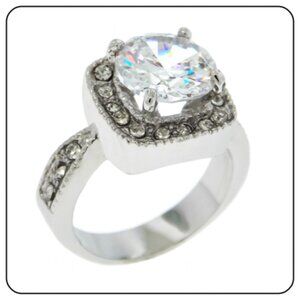 Gorgeous White CZ cocktail ring